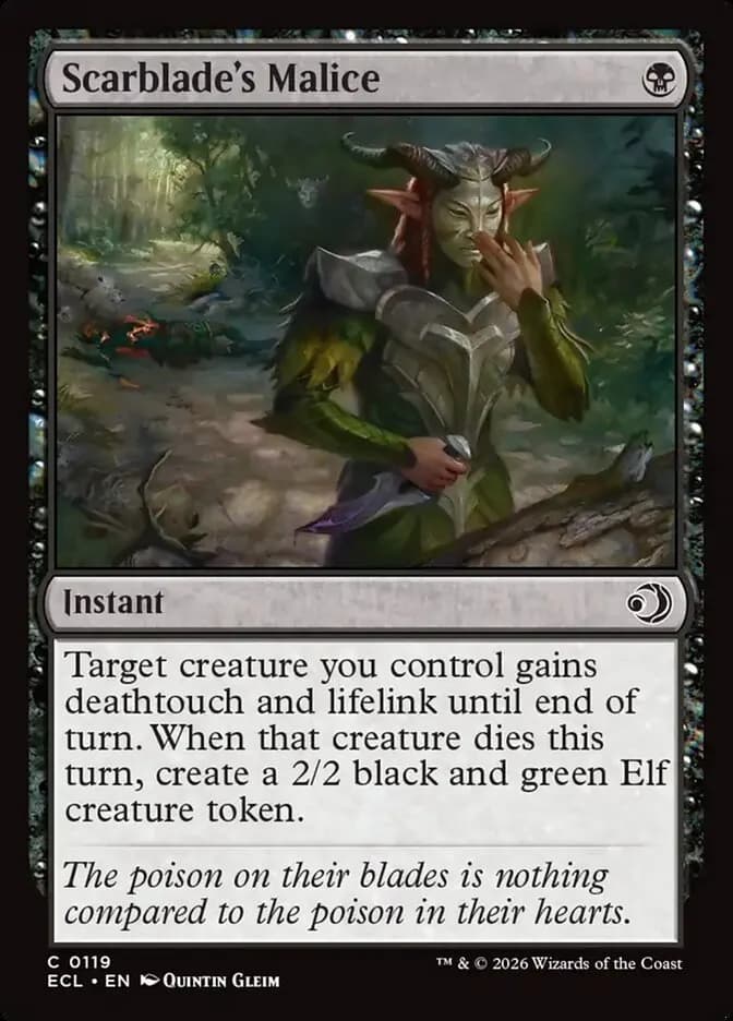 Scarblade'S Malice - common from Lorwyn Eclipsed