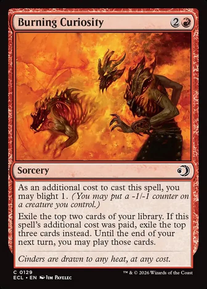 Burning Curiosity - common from Lorwyn Eclipsed