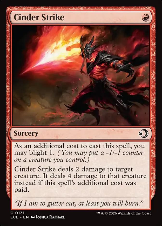 Cinder Strike - common from Lorwyn Eclipsed