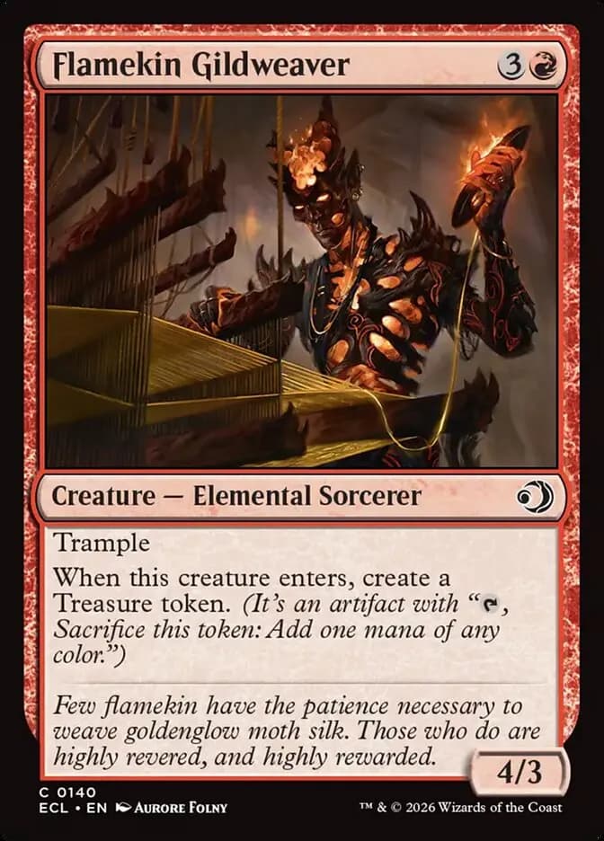 Flamekin Gildweaver - common from Lorwyn Eclipsed