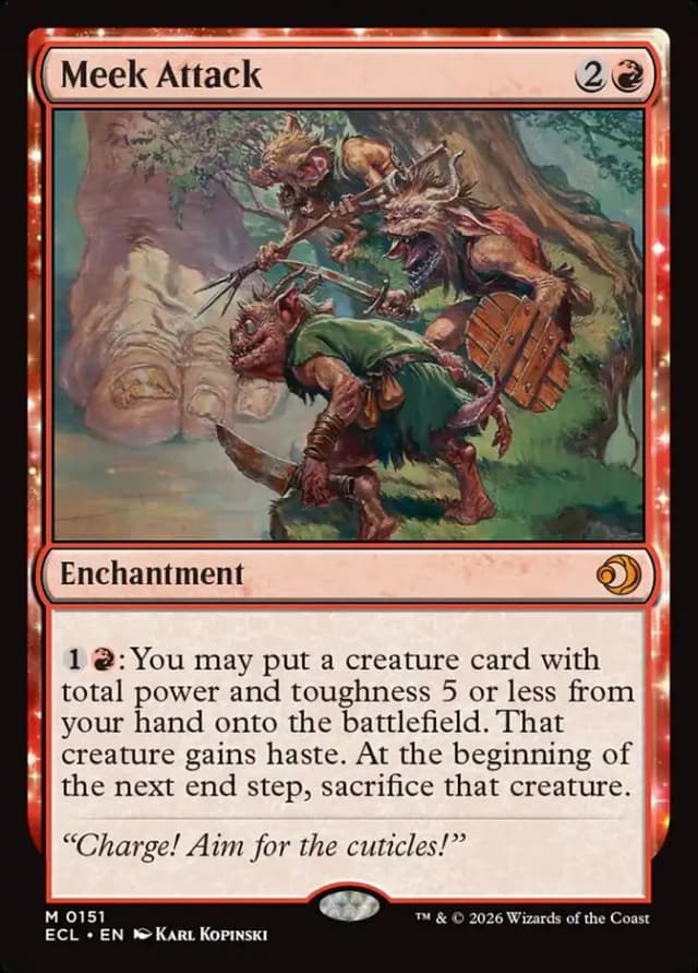 Meek Attack - rare from Lorwyn Eclipsed