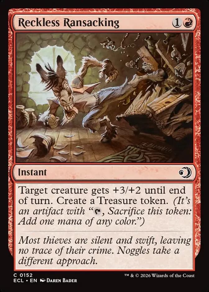 Reckless Ransacking - common from Lorwyn Eclipsed