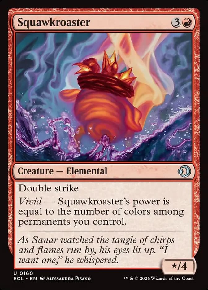 Squawkroaster - uncommon from Lorwyn Eclipsed
