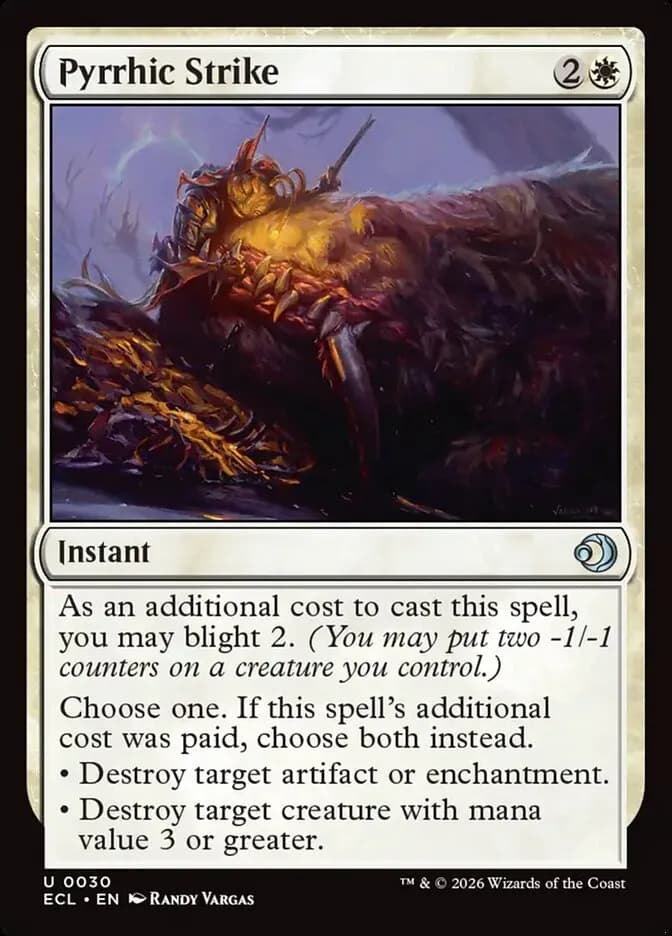 Pyrrhic Strike - uncommon from Lorwyn Eclipsed