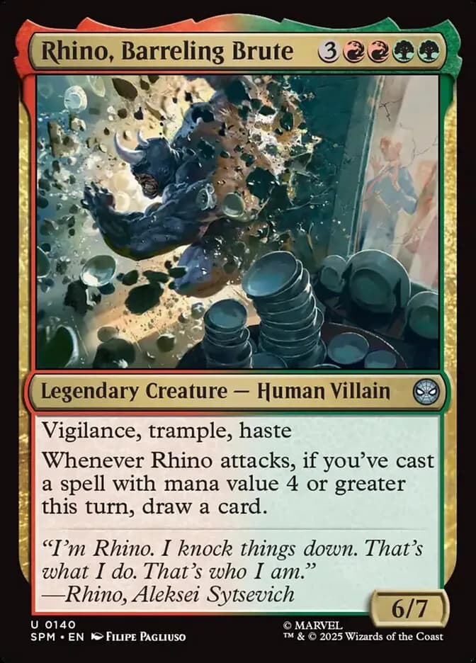 Rhino, Barreling Brute - uncommon from Marvel: Spider-Man