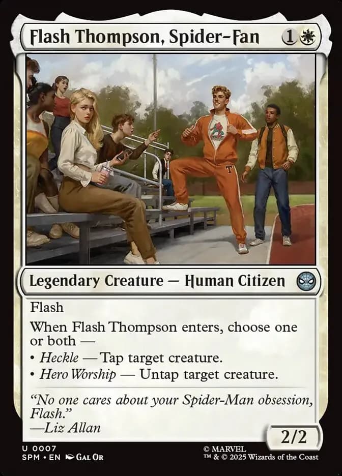 Flash Thompson, Spider Fan - uncommon from Marvel: Spider-Man