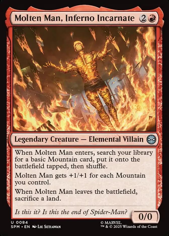 Molten Man, Inferno Incarnate - uncommon from Marvel: Spider-Man