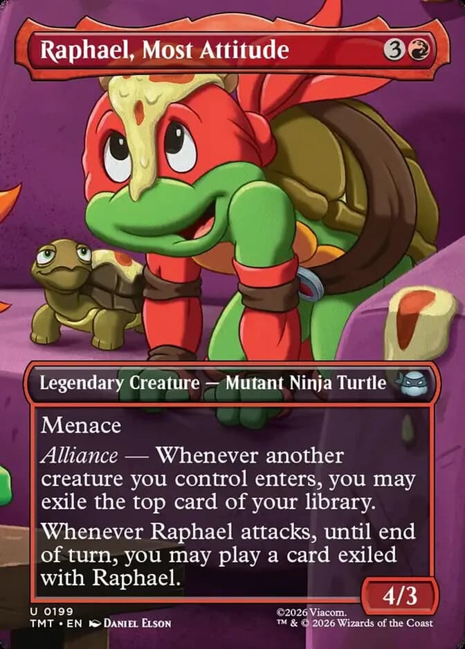 Raphael, Most Attitude uncommon card from Teenage Mutant Ninja Turtles