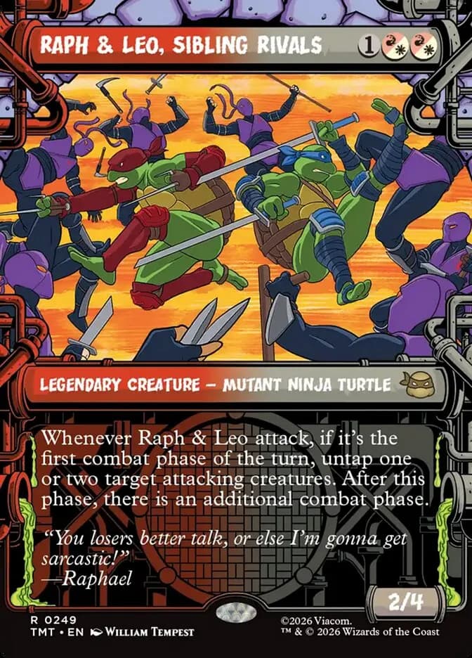 Raph & Leo, Sibling Rivals rare card from Teenage Mutant Ninja Turtles