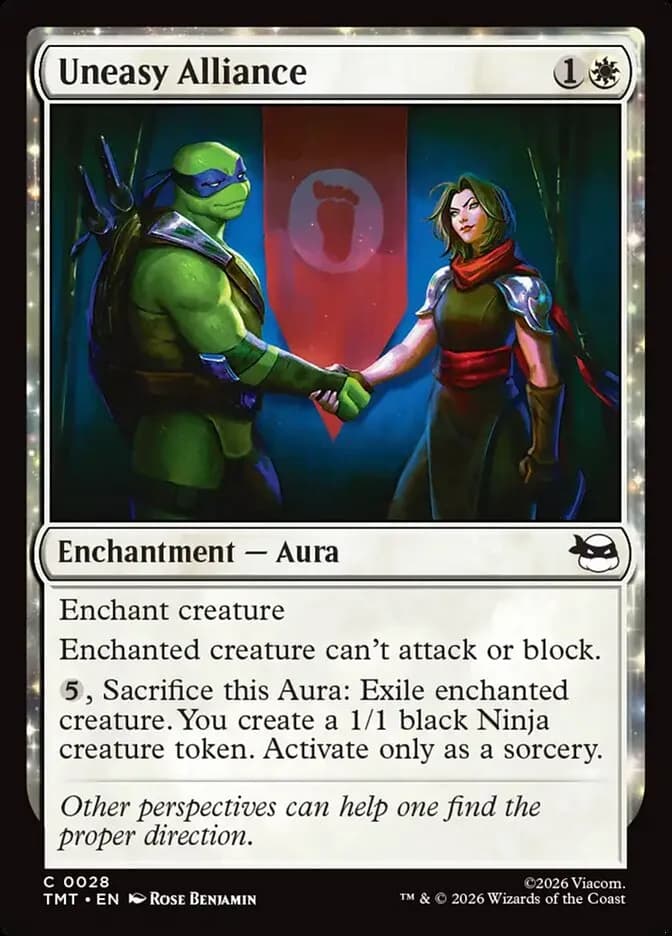 Uneasy Alliance common card from Teenage Mutant Ninja Turtles