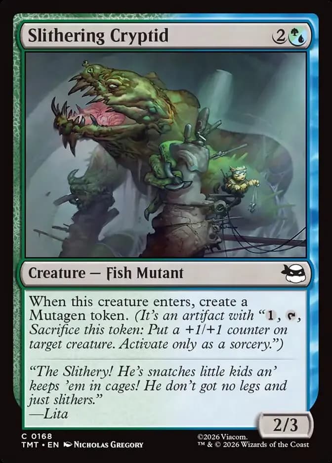 Slithering Cryptid - common from Teenage Mutant Ninja Turtles