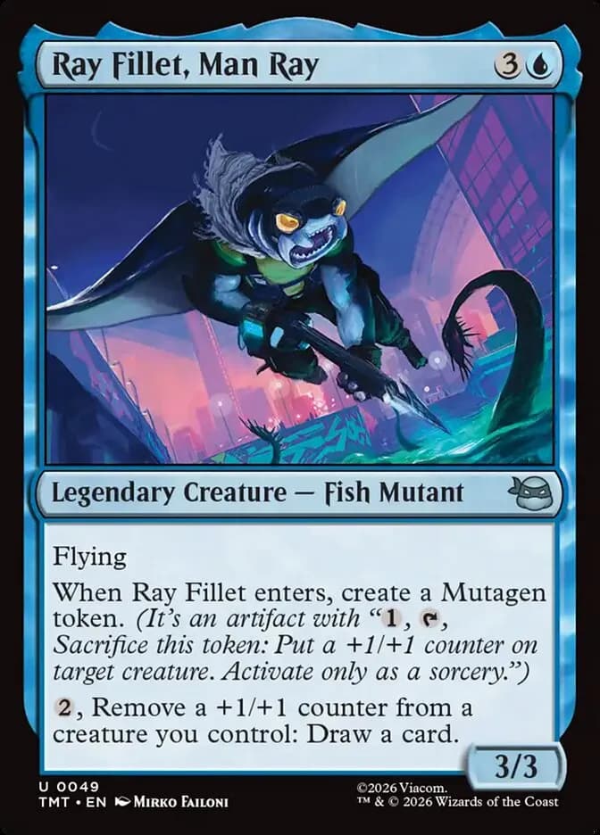 Ray Fillet, Man Ray uncommon card from Teenage Mutant Ninja Turtles