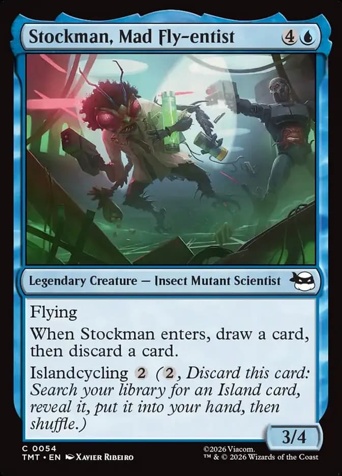 Stockman, Mad Fly Entist common card from Teenage Mutant Ninja Turtles