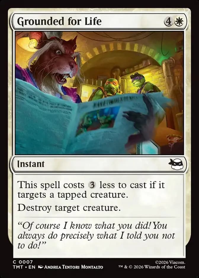 Grounded For Life common card from Teenage Mutant Ninja Turtles