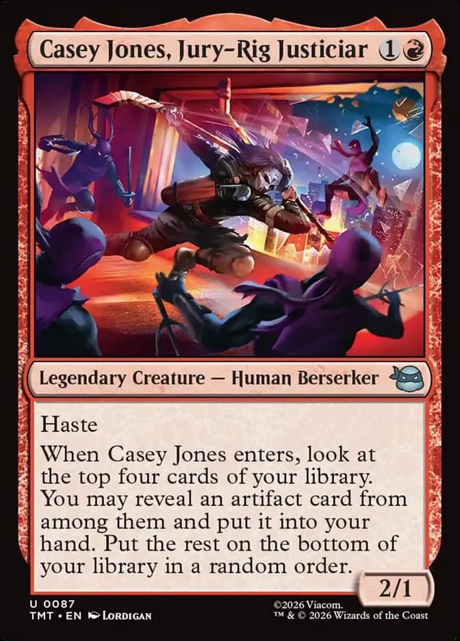 Casey Jones, Jury Rig Justiciar - uncommon from Teenage Mutant Ninja Turtles