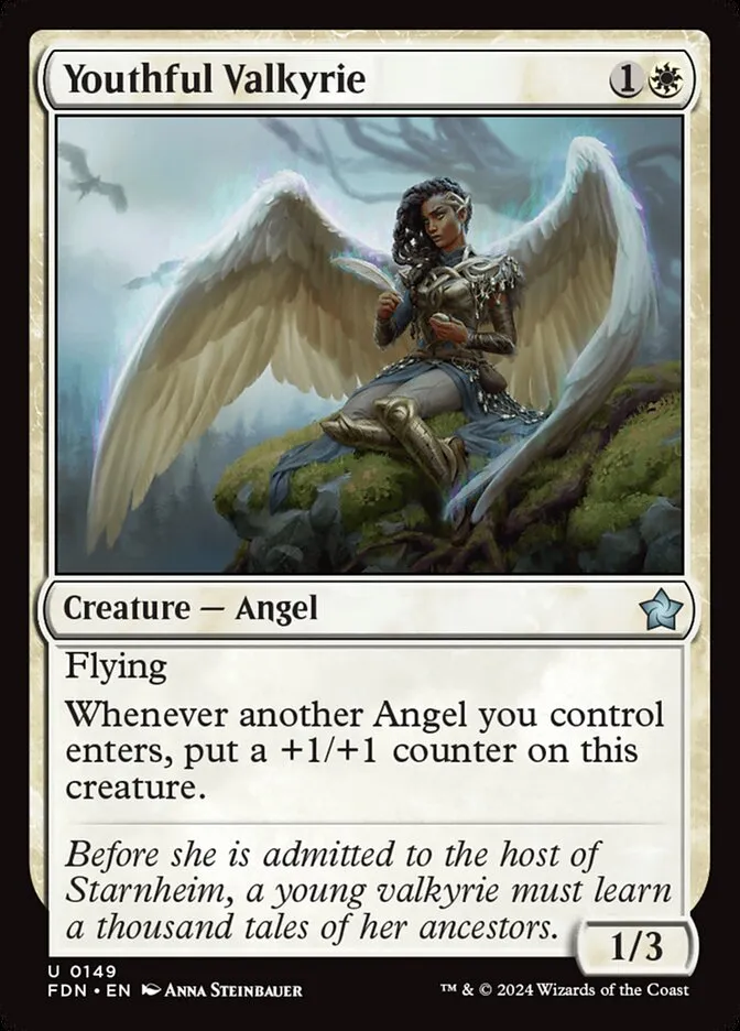 Youthful Valkyrie uncommon card from Lorwyn Eclipsed