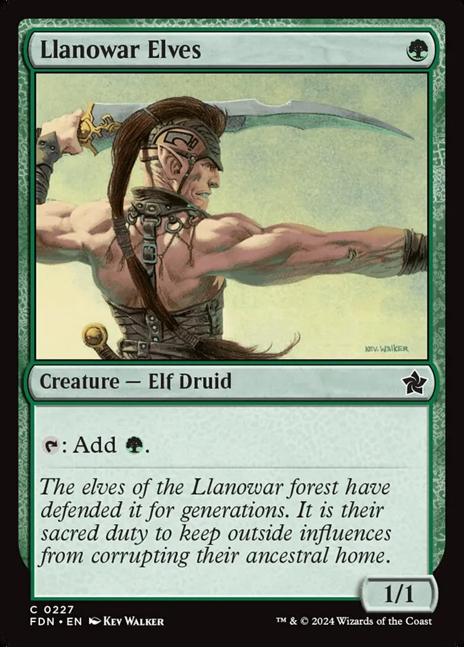 Llanowar Elves common card from Lorwyn Eclipsed